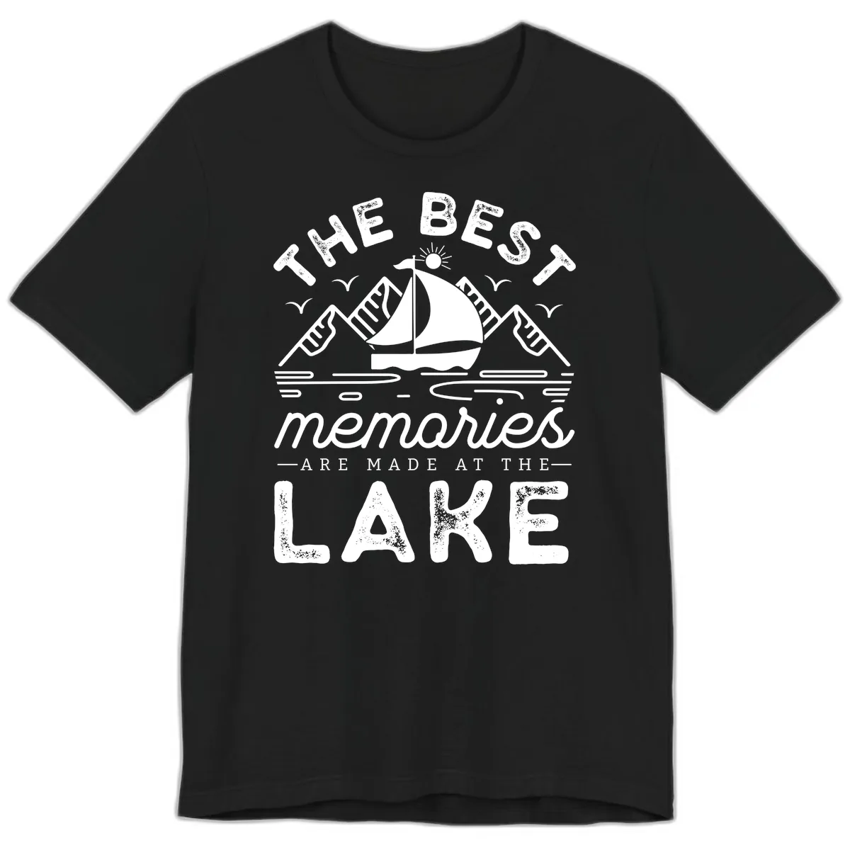 The Best Memories Are Made At The Lake Premium T-Shirt in Black