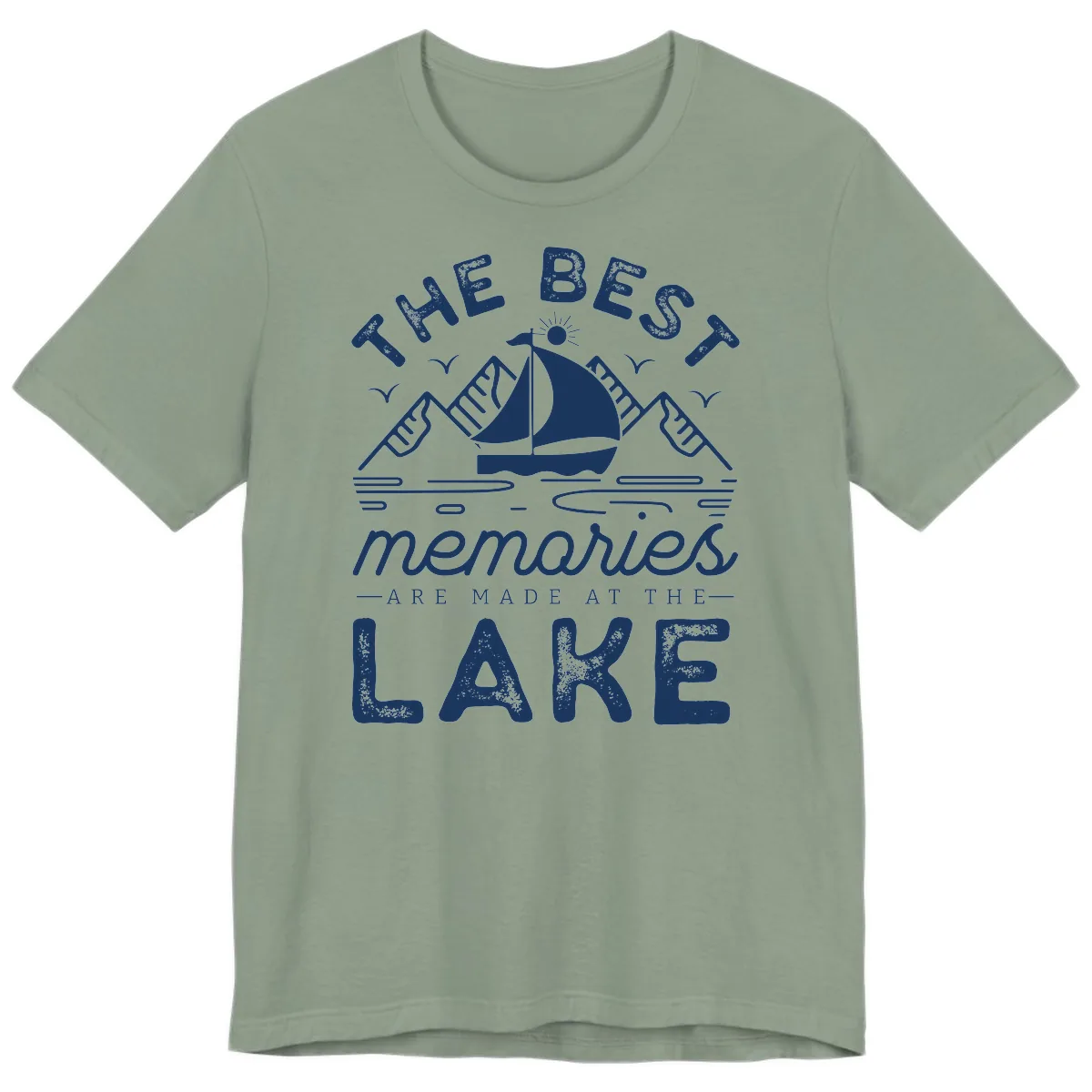 The Best Memories Are Made At The Lake Premium T-Shirt in Sage