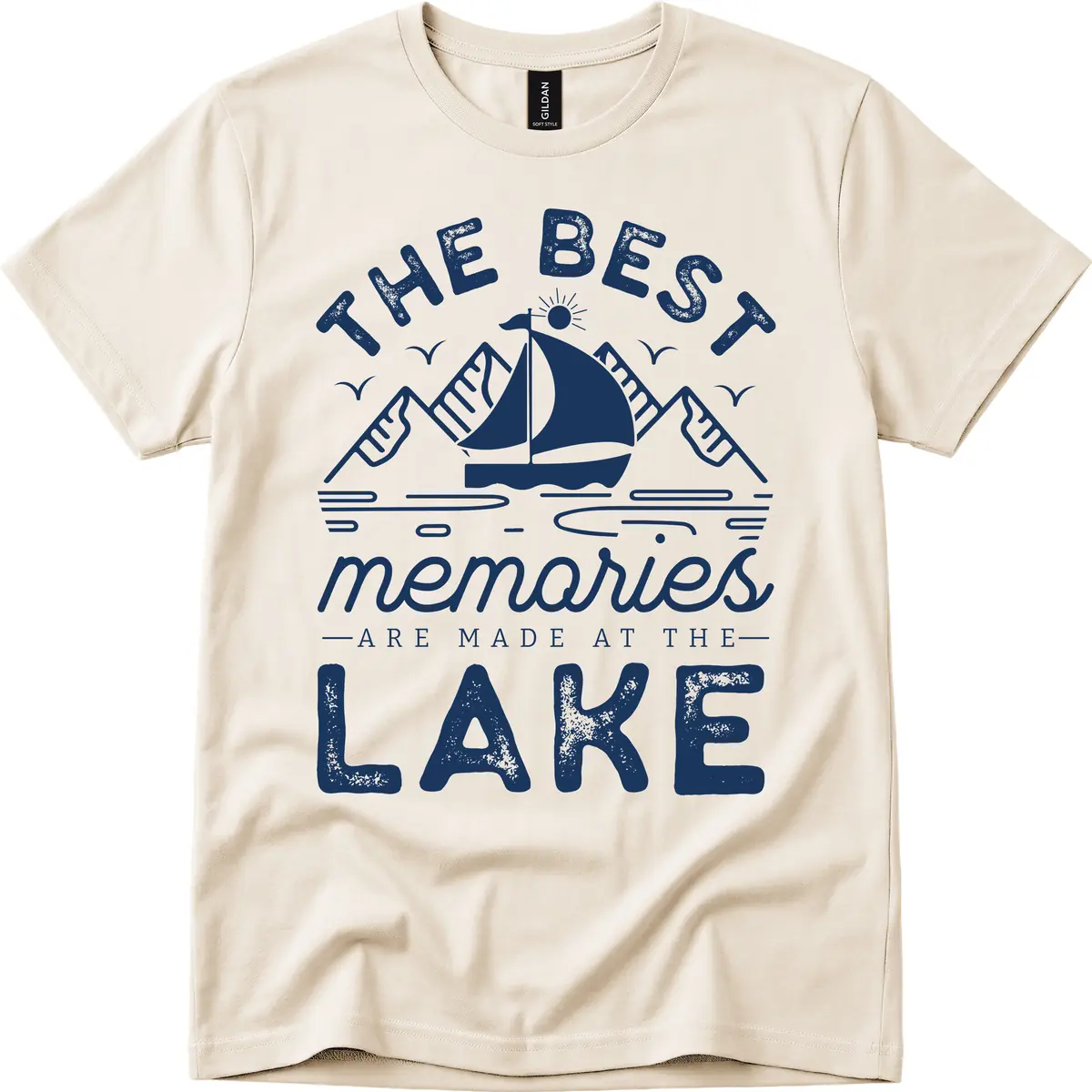 The Best Memories Are Made At The Lake T-Shirt in Natural