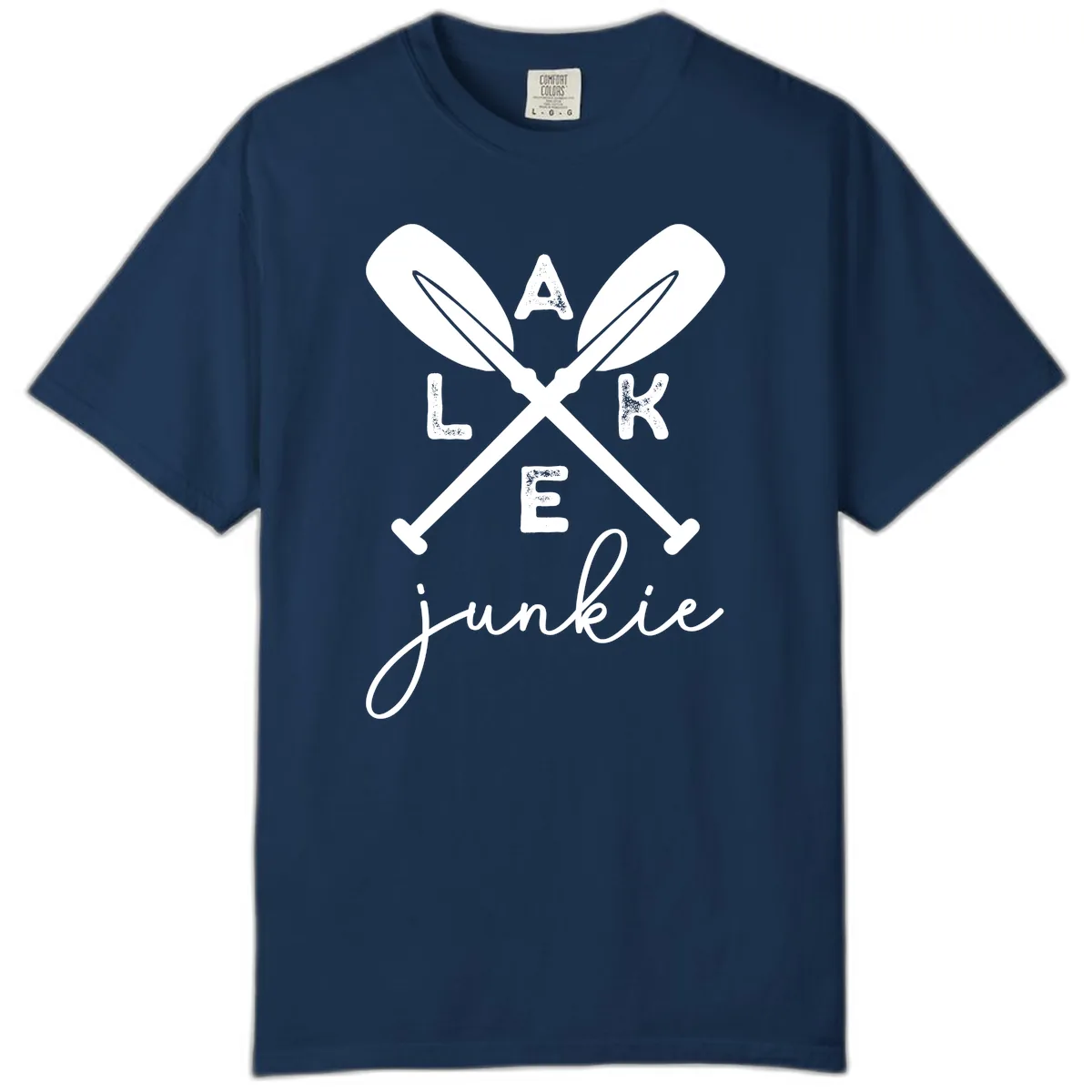 Lake Junkie Paddles Design Comfort Color in Navy