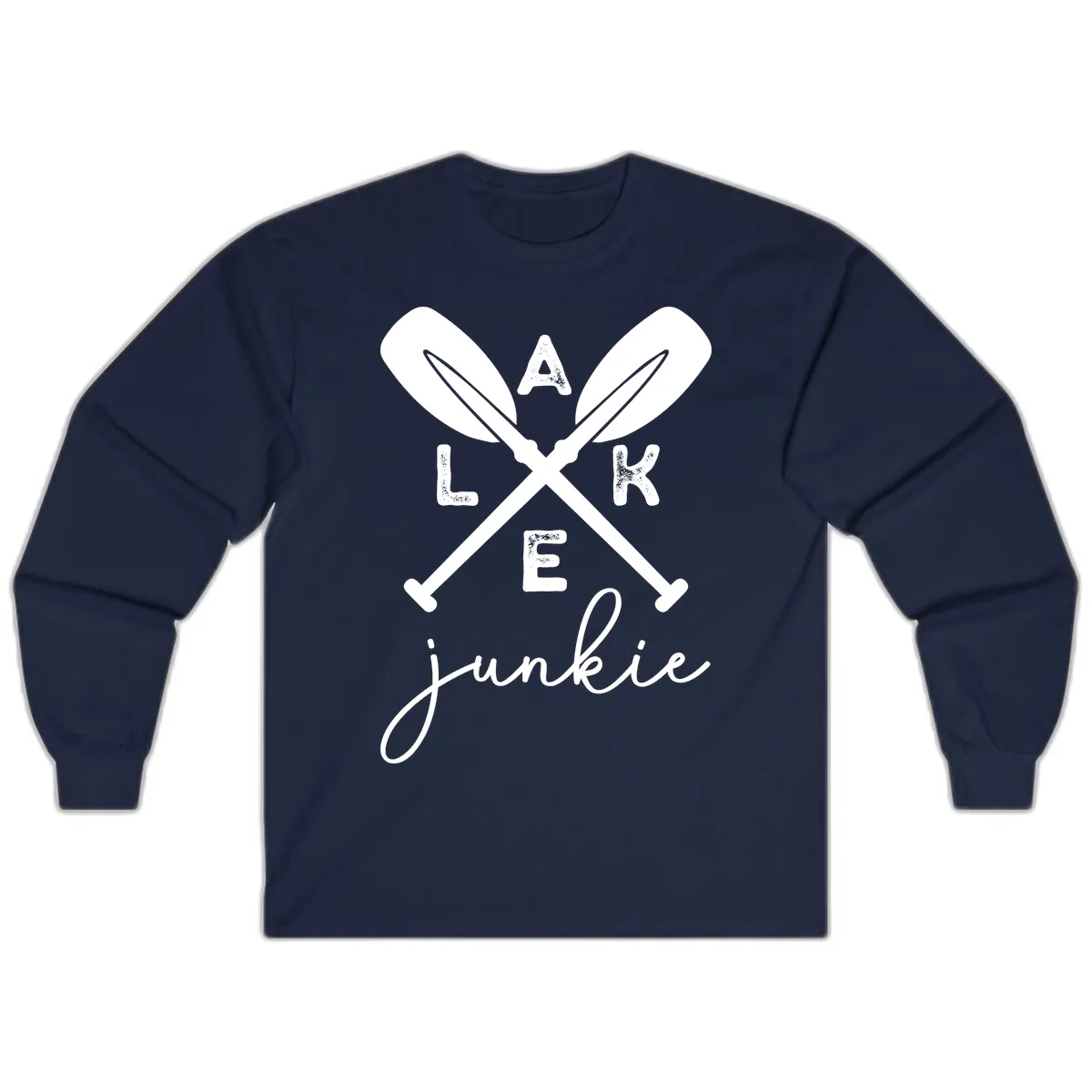 Lake Junkie Paddles Design Long Sleeve in Navy
