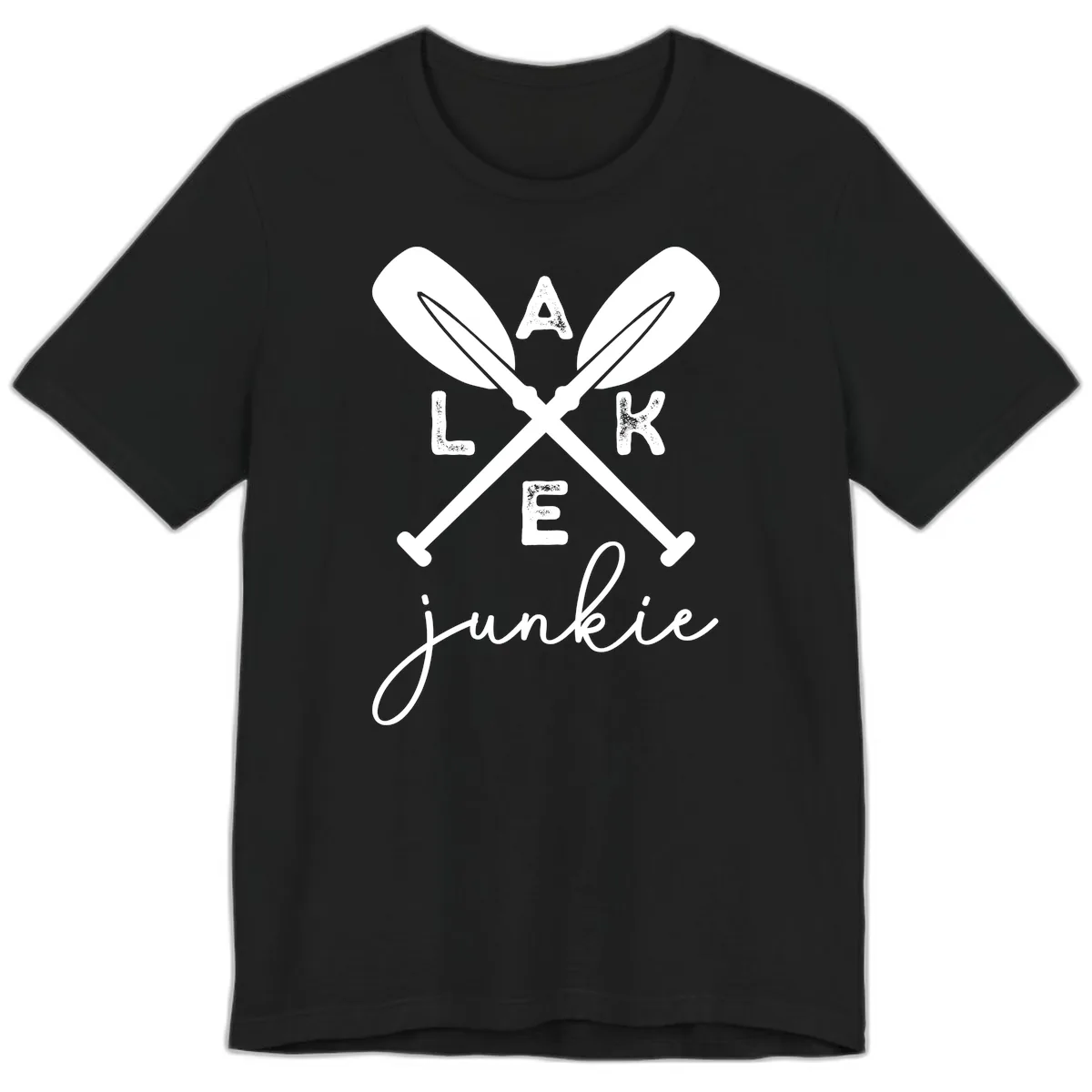 Lake Junkie Paddles Design Premium T-Shirt in Black