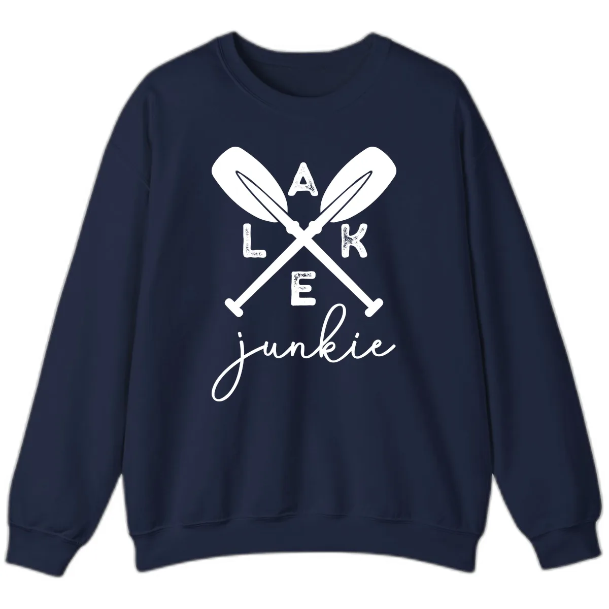 Lake Junkie Paddles Design Sweatshirt in Navy