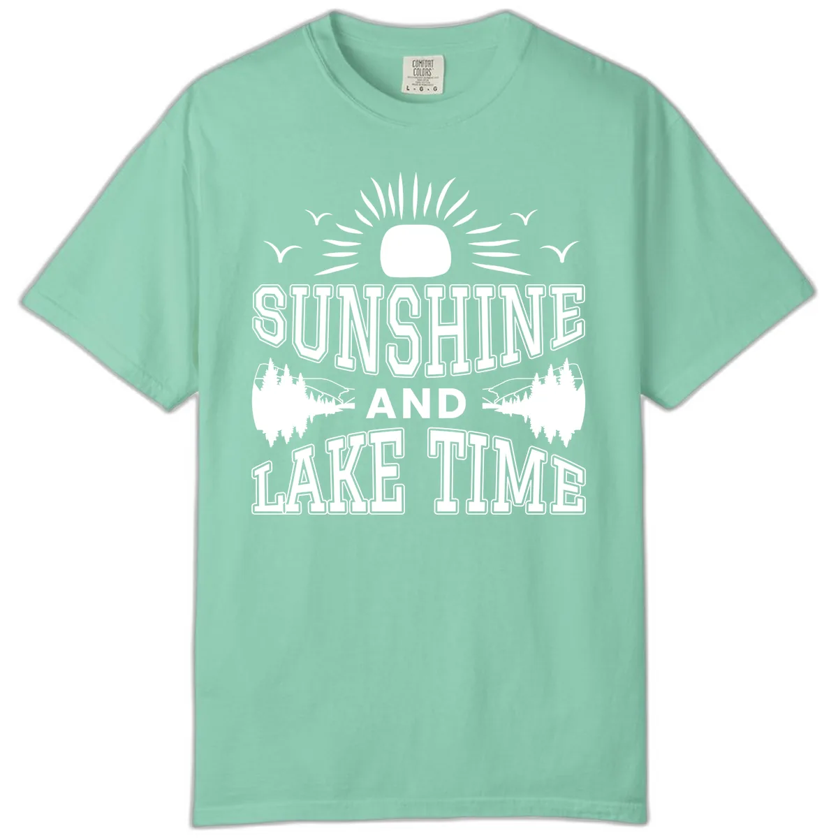 Sunshine And Lake Time Graphic Comfort Color in Island Reef