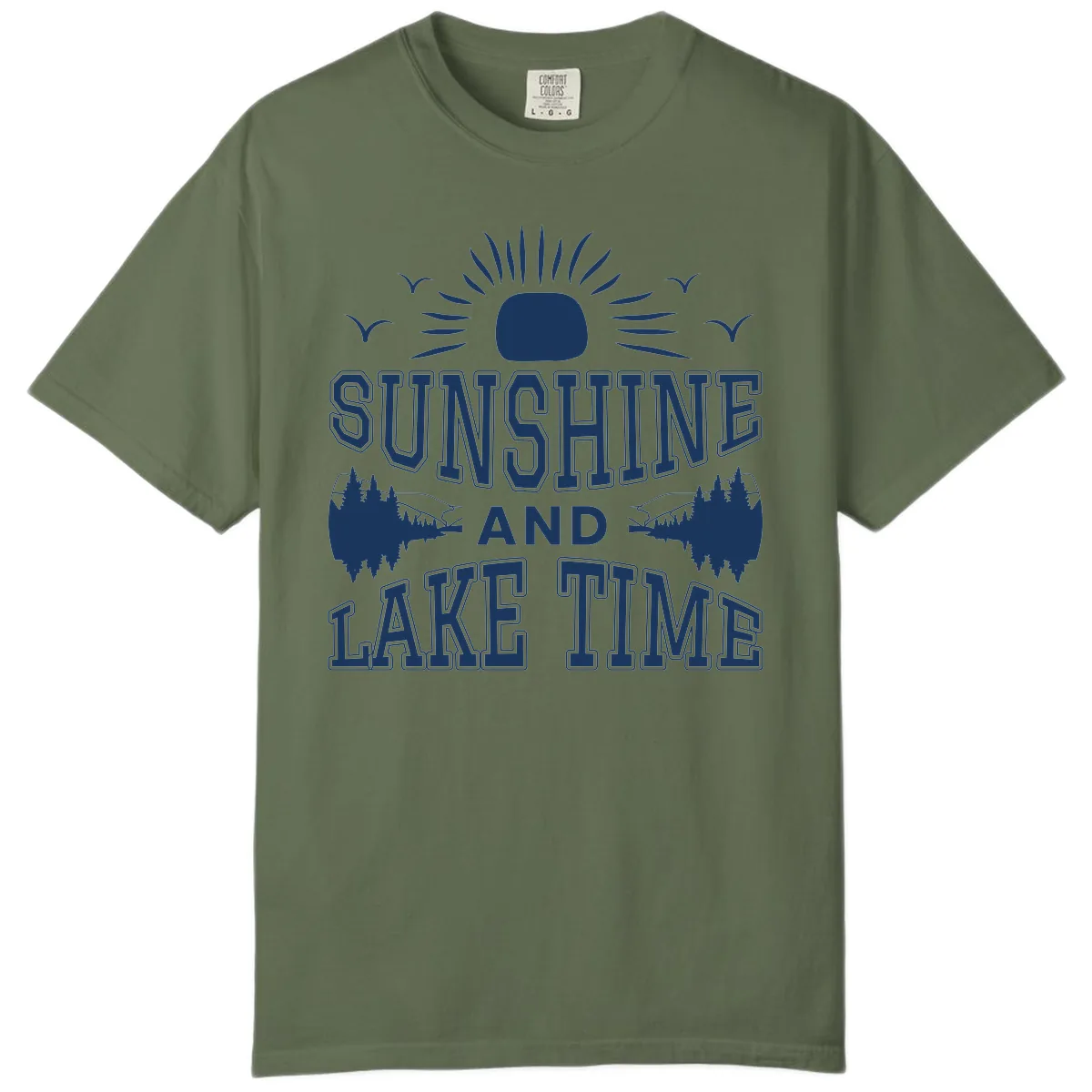 Sunshine And Lake Time Graphic Comfort Color in Sage