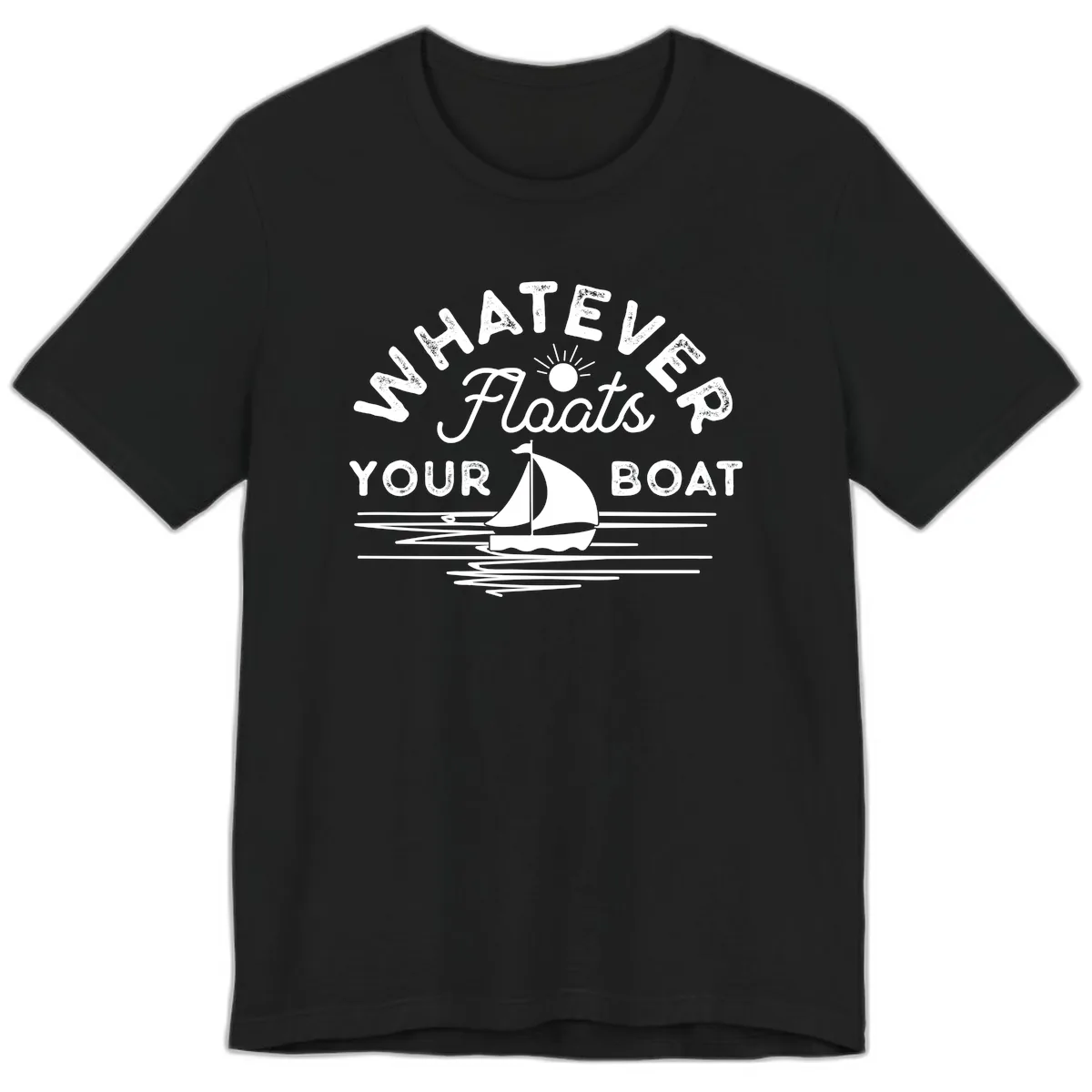 Whatever Floats Your Boat Design Premium T-Shirt in Black