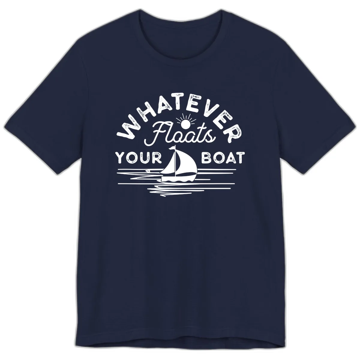 Whatever Floats Your Boat Design Premium T-Shirt in Navy