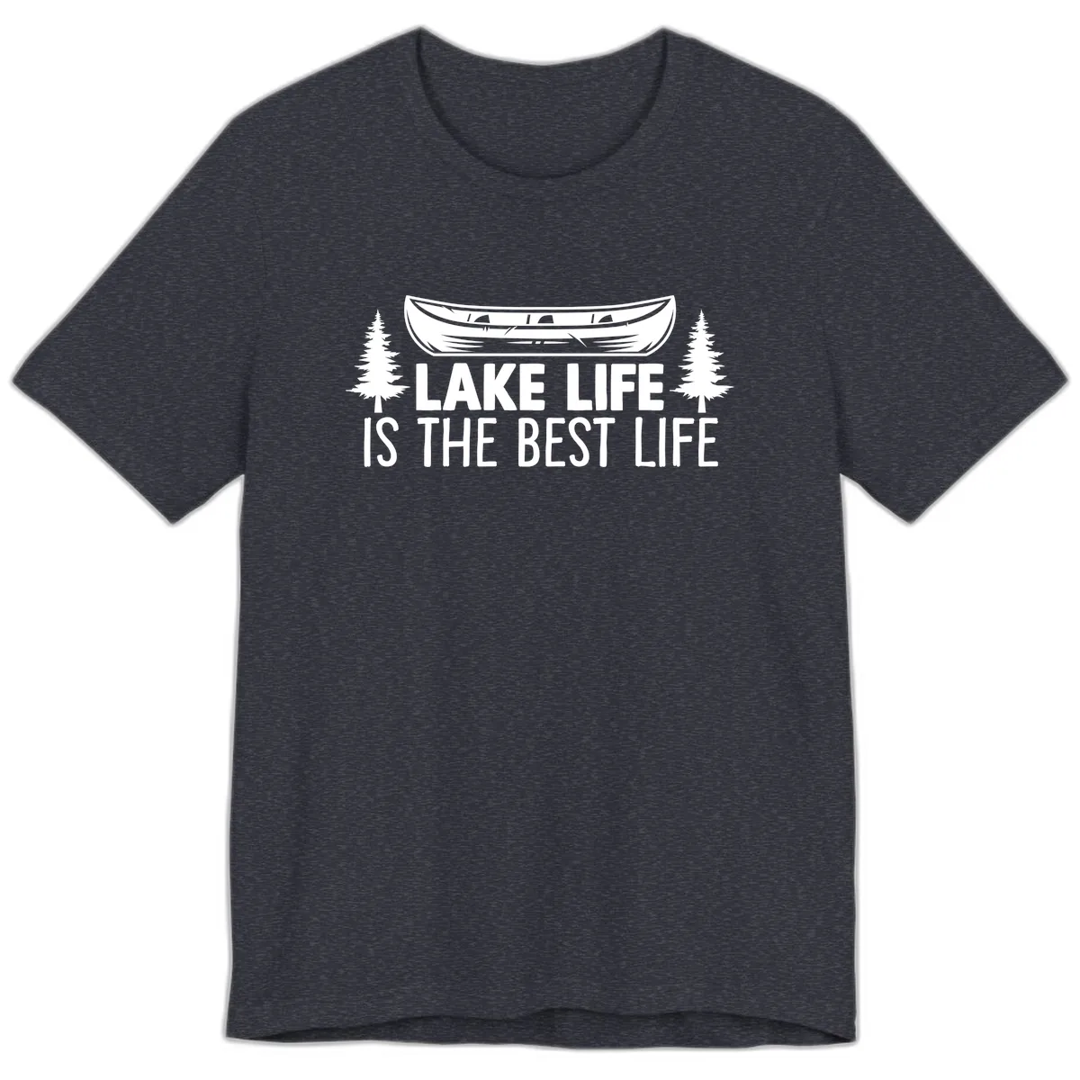 Lake Life Is The Best Life Design Premium T-Shirt in Heather Navy
