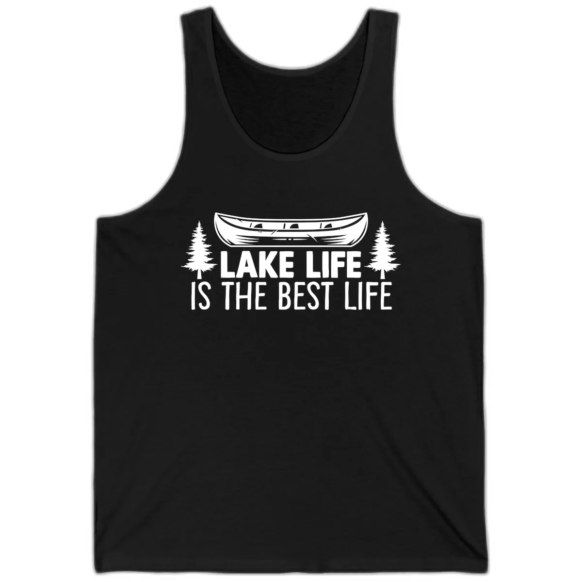 Lake Life Is The Best Life Design Tank in Black