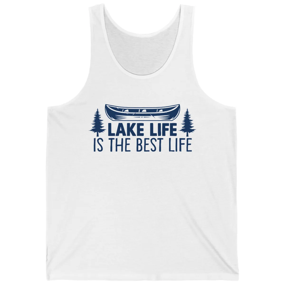 Lake Life Is The Best Life Design Tank in White