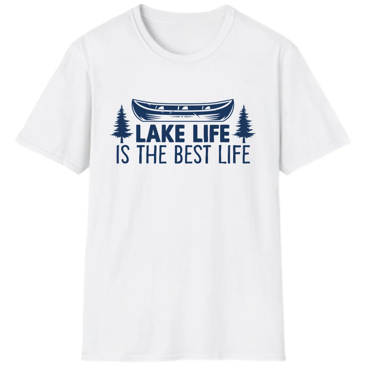 Lake Life Is The Best Life Design T-Shirt in White