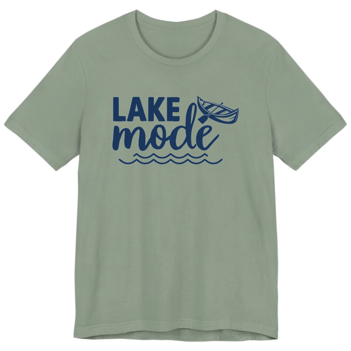 Lake Mode Canoe Design Premium T-Shirt in Sage