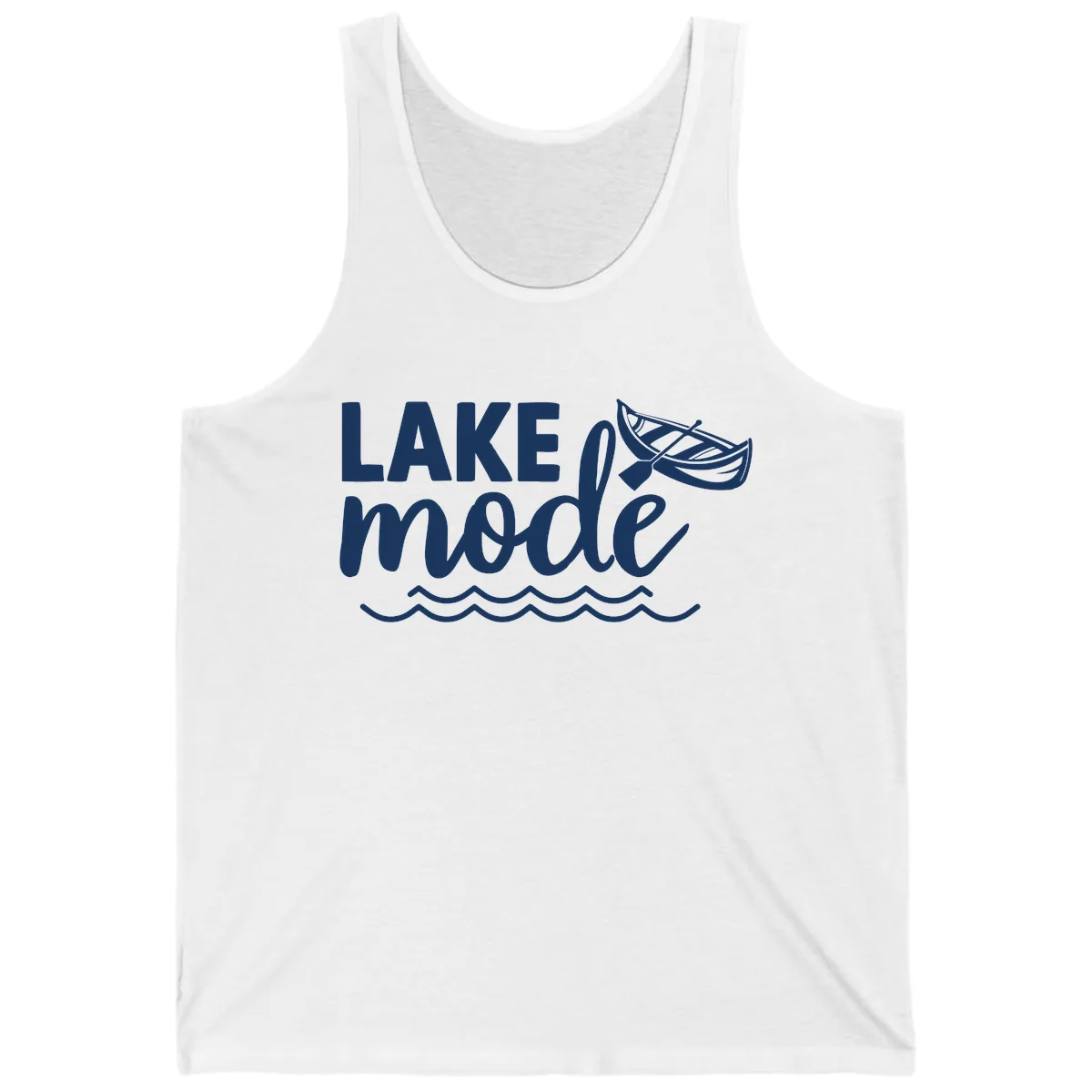 Lake Mode Canoe Design Tank in White