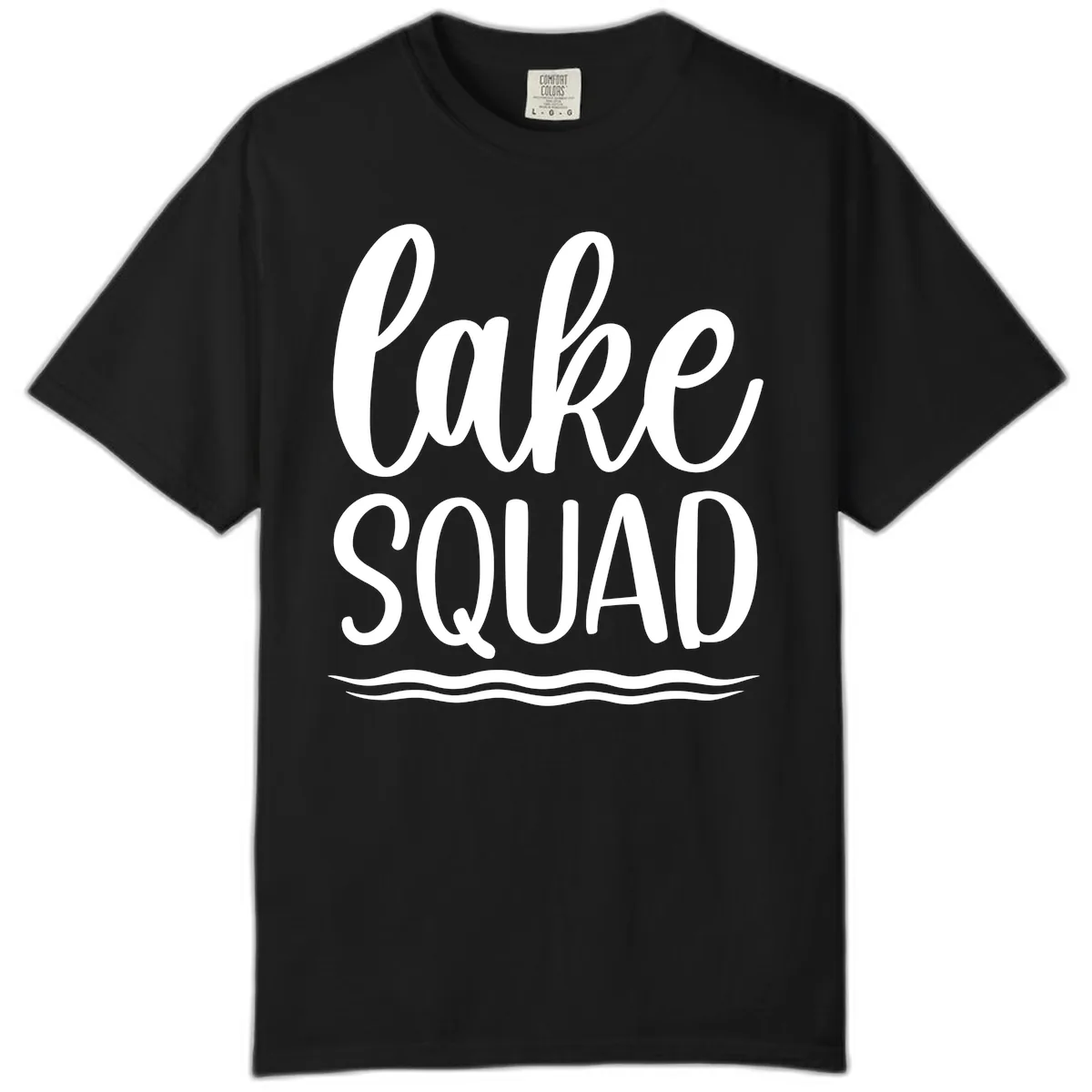 Lake Squad Typography Design Comfort Color in Black