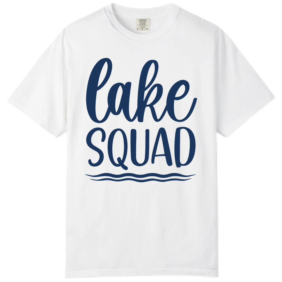 Lake Squad Typography Design Comfort Color in White