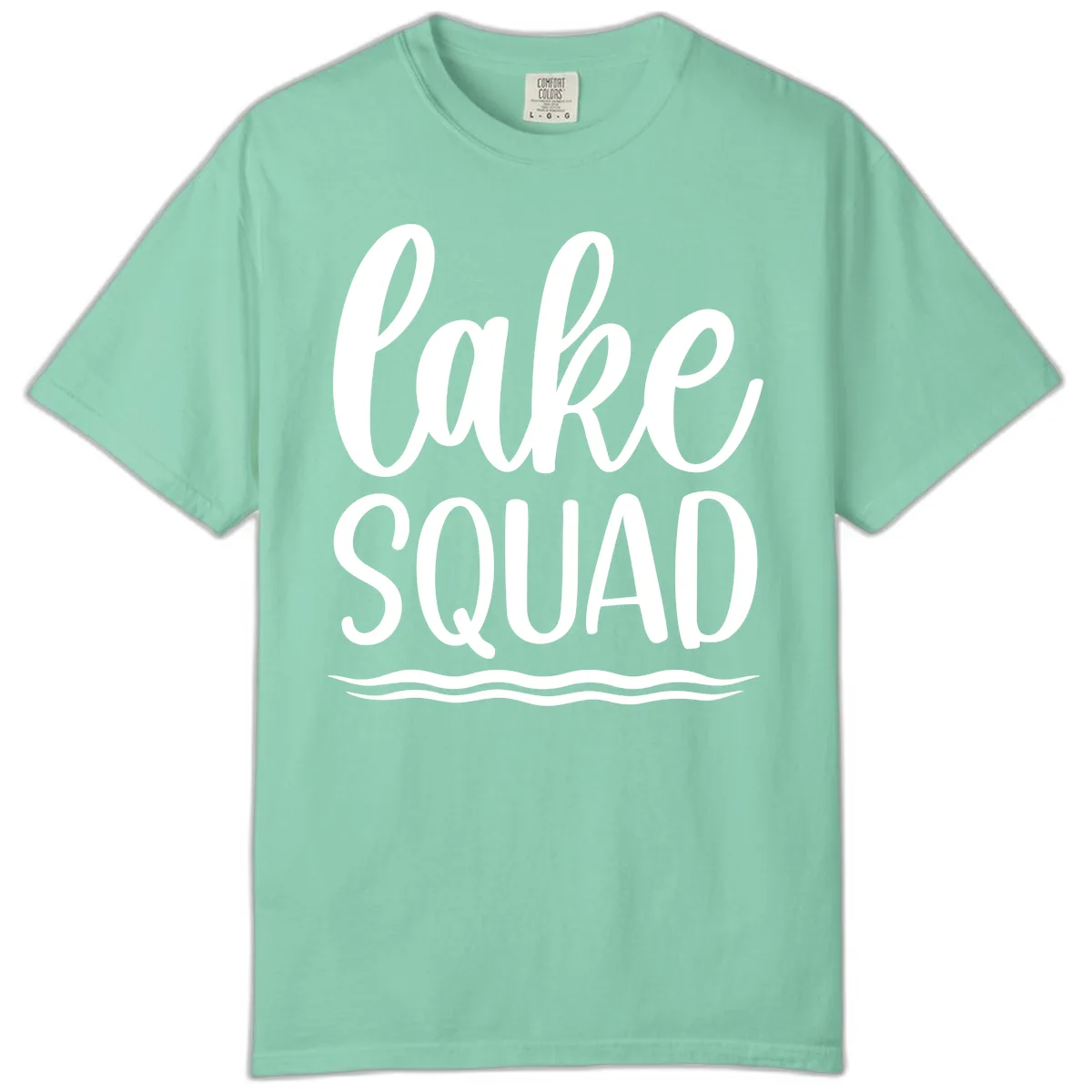 Lake Squad Typography Design Comfort Color in Island Reef