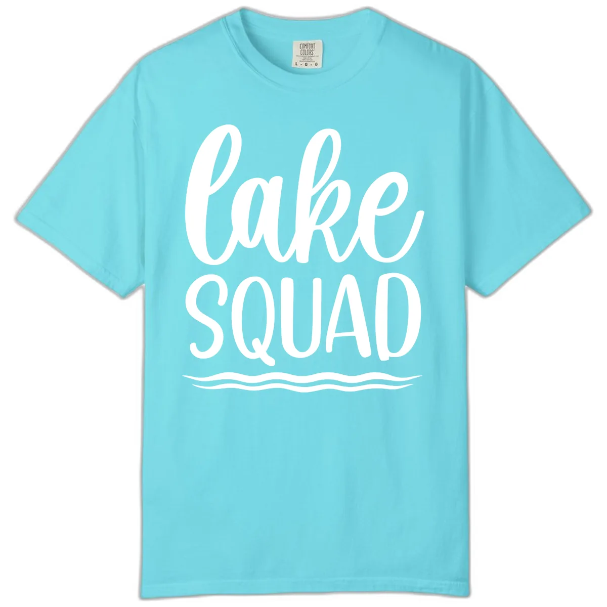 Lake Squad Typography Design Comfort Color in Lagoon Blue