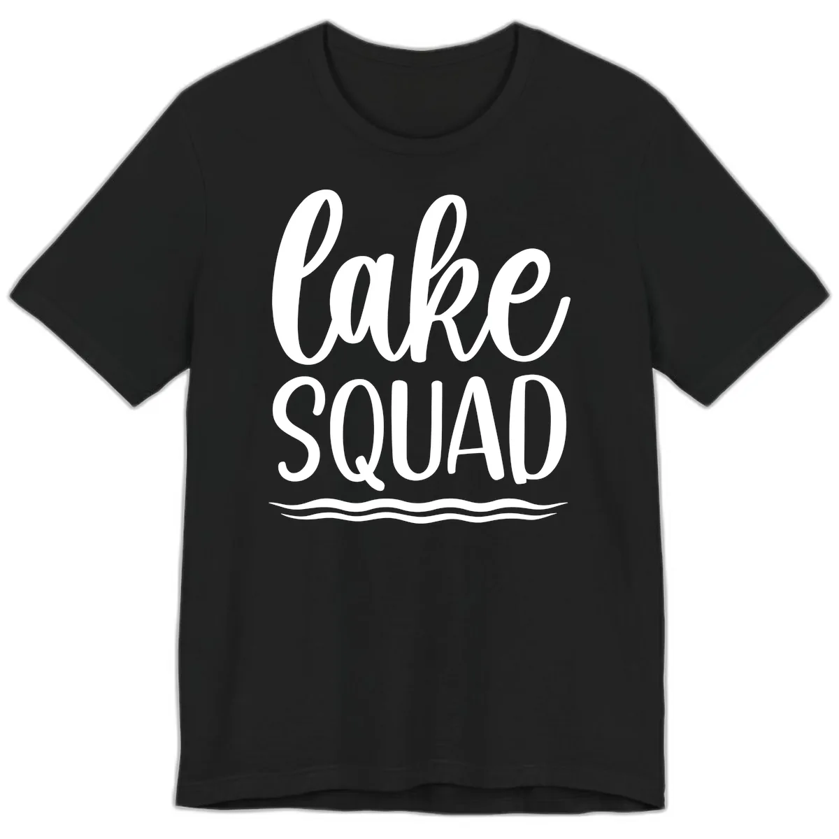 Lake Squad Typography Design Premium T-Shirt in Black