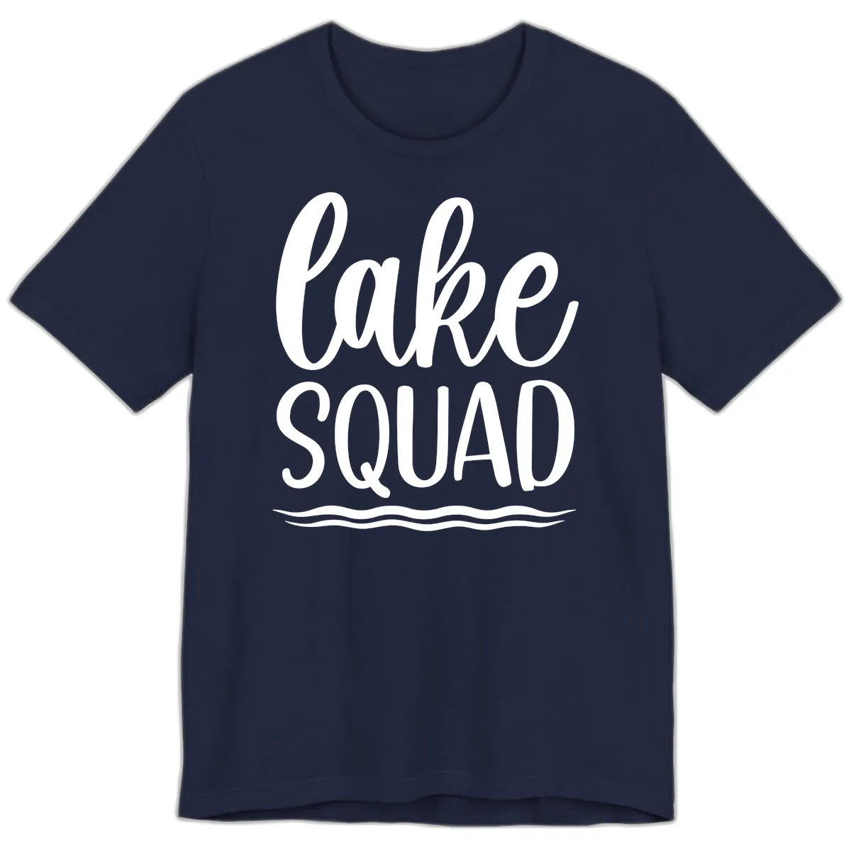Lake Squad Typography Design Premium T-Shirt in Navy