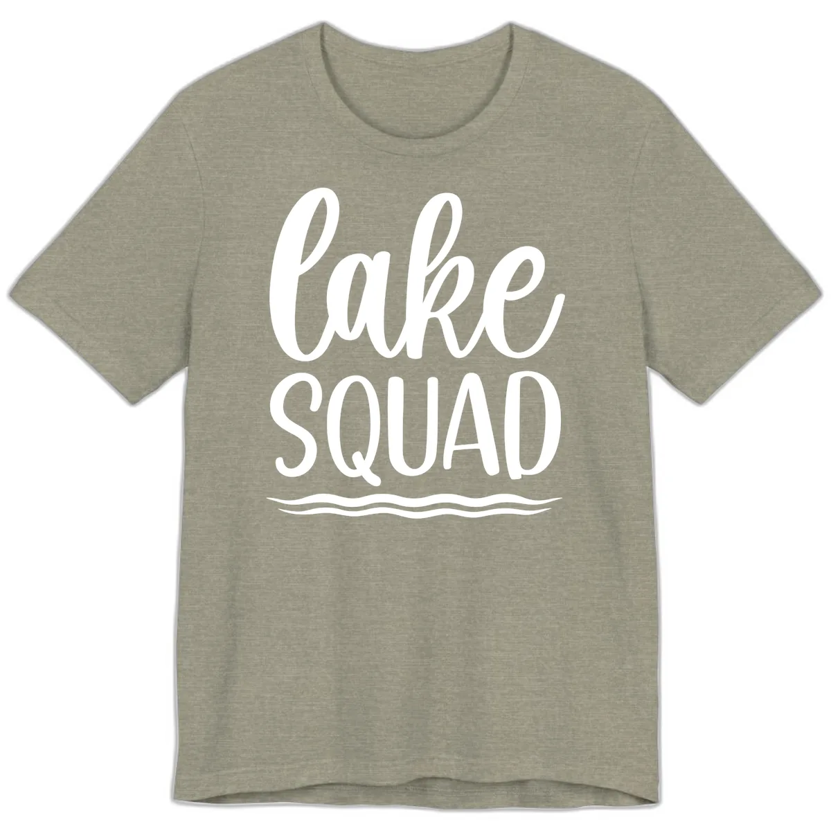 Lake Squad Typography Design Premium T-Shirt in Heather Stone