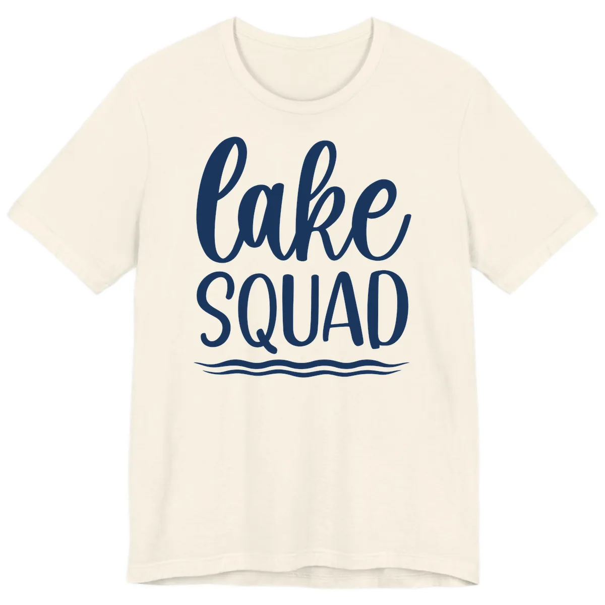 Lake Squad Typography Design Premium T-Shirt in Natural