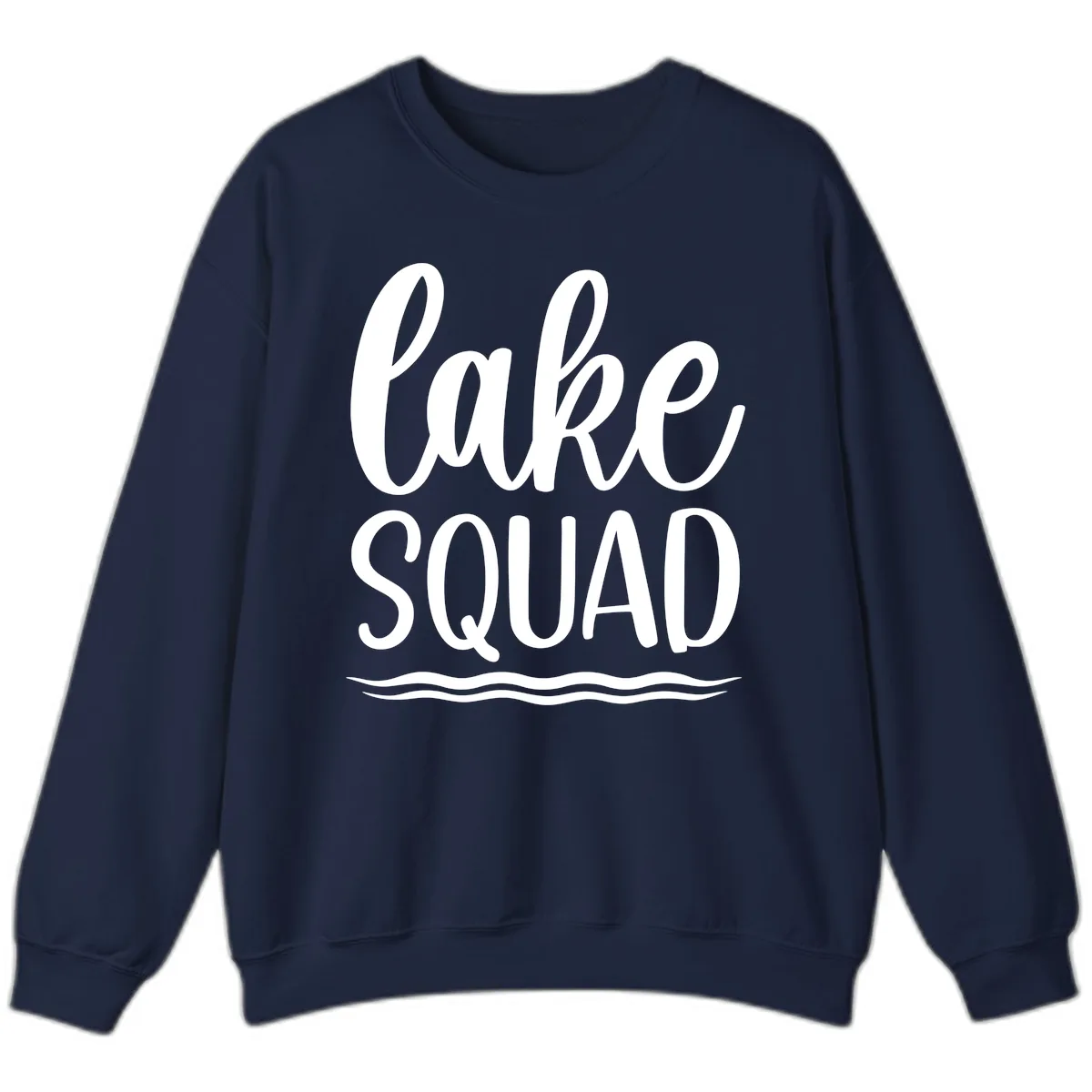 Lake Squad Typography Design Sweatshirt in Navy