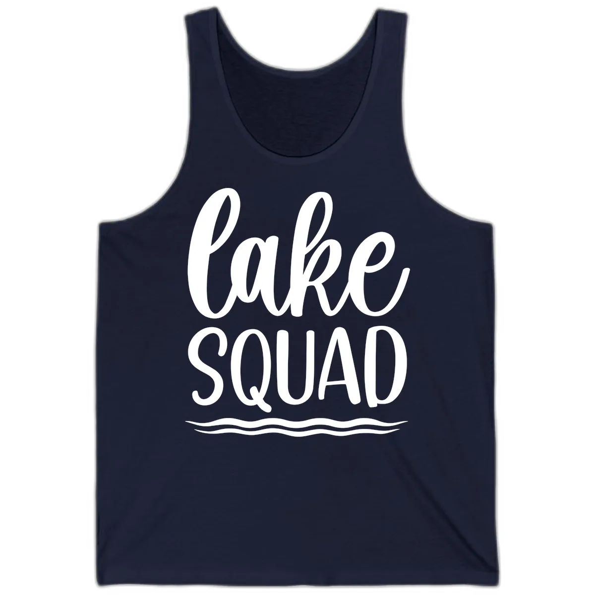 Lake Squad Typography Design Tank in Navy