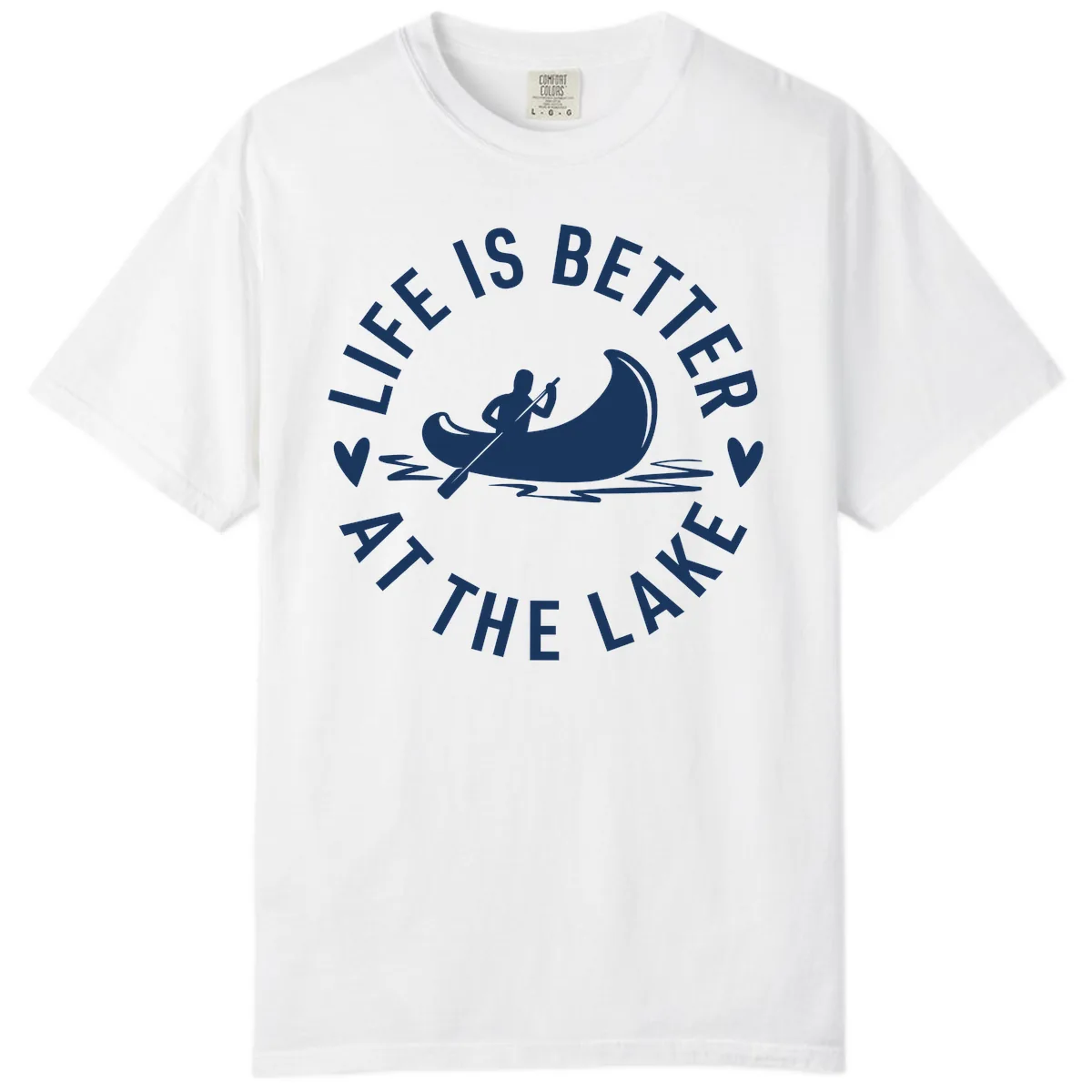 Life Is Better At The Lake Design Comfort Color in White