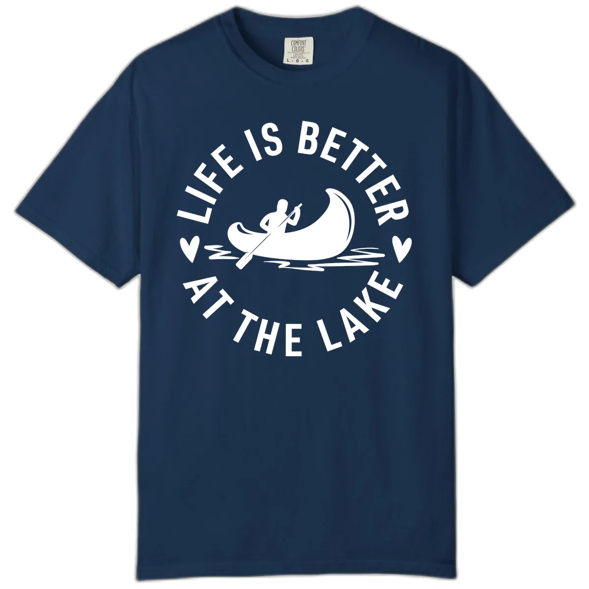 Life Is Better At The Lake Design Comfort Color in Navy