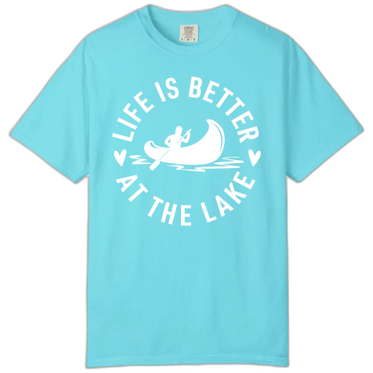 Life Is Better At The Lake Design Comfort Color in Lagoon Blue