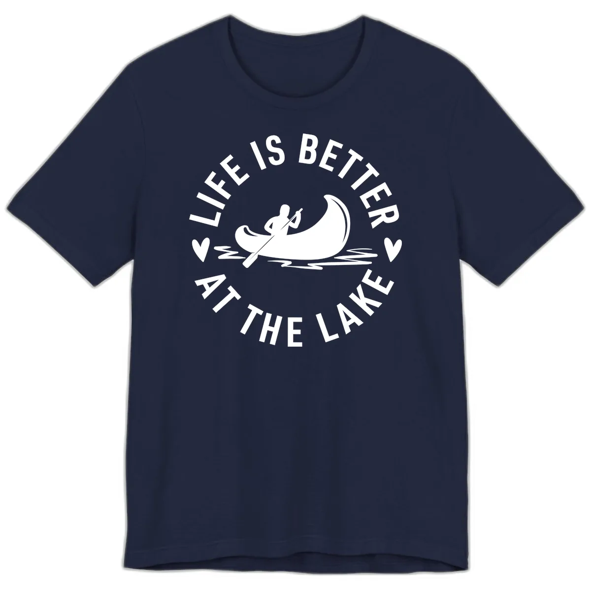 Life Is Better At The Lake Design Premium T-Shirt in Navy
