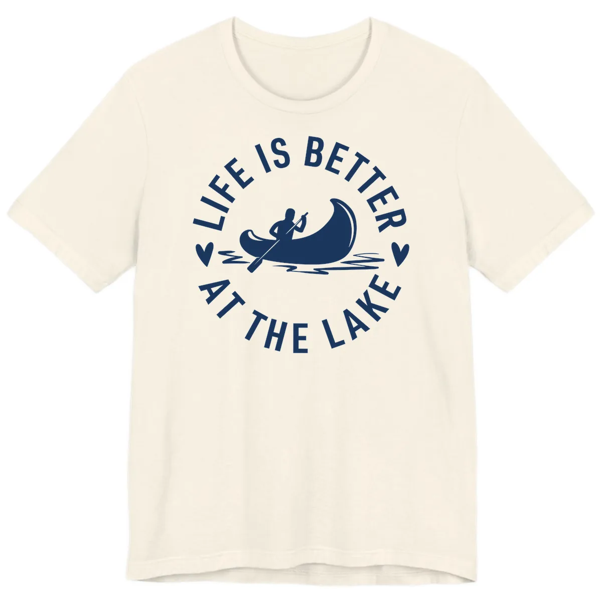 Life Is Better At The Lake Design Premium T-Shirt in Natural