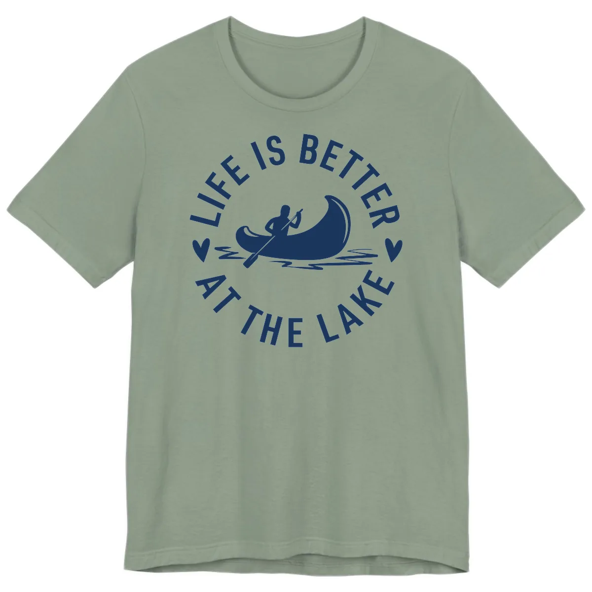 Life Is Better At The Lake Design Premium T-Shirt in Sage
