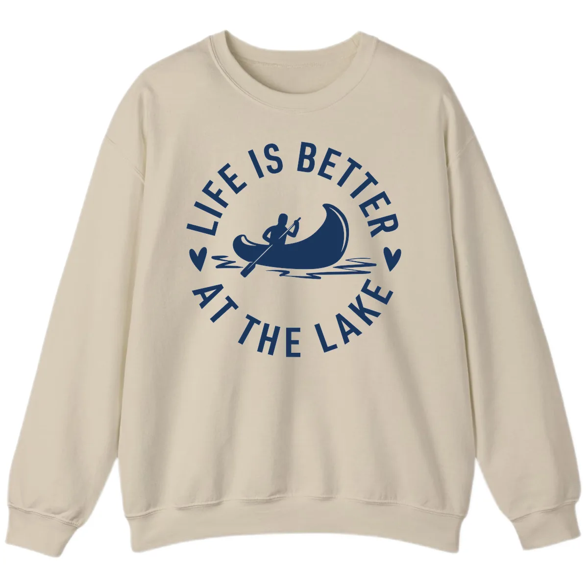 Life Is Better At The Lake Design Sweatshirt in Sand