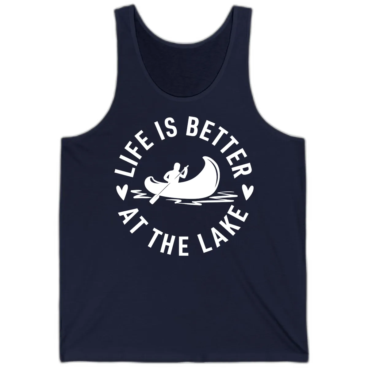Life Is Better At The Lake Design Tank in Navy