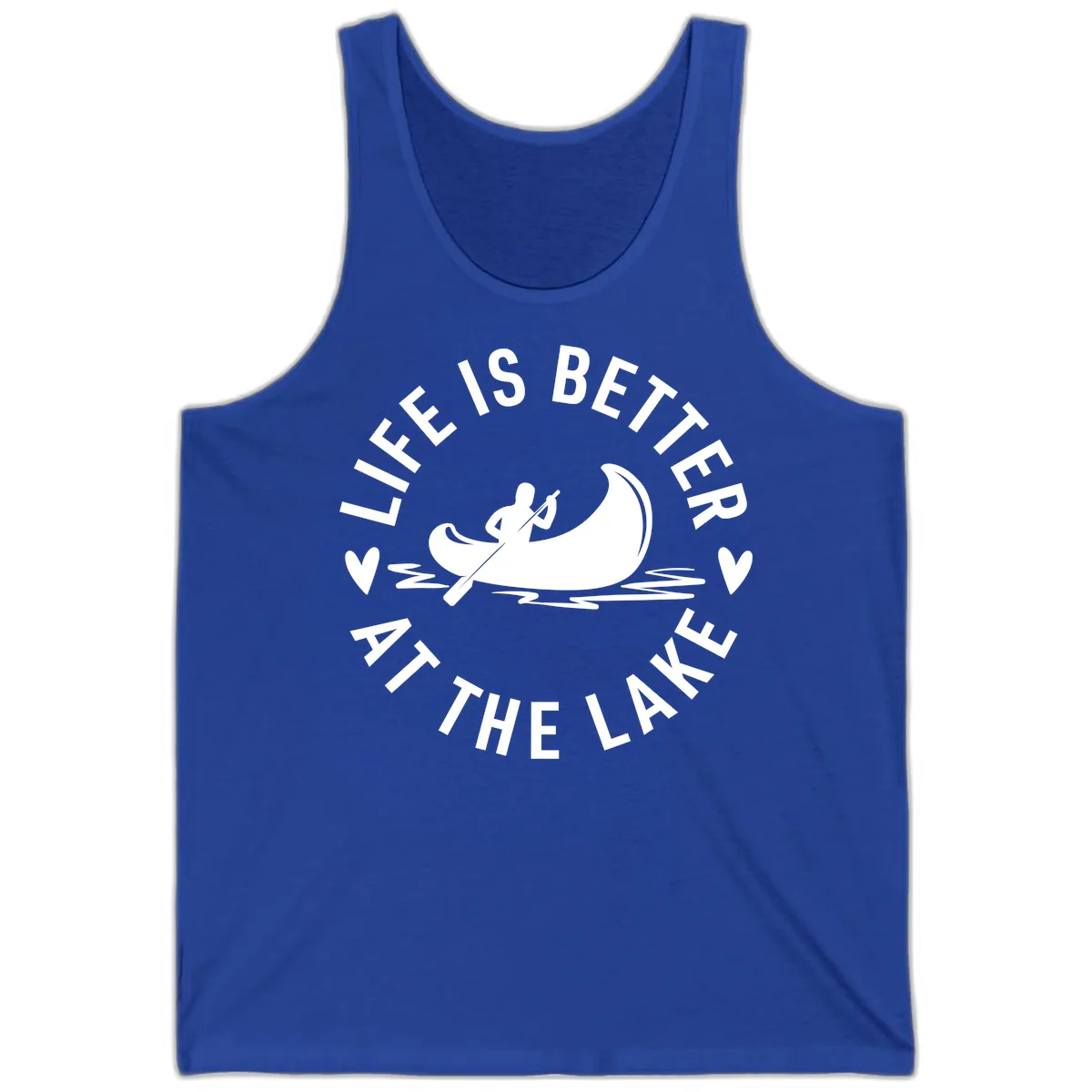Life Is Better At The Lake Design Tank in True Royal