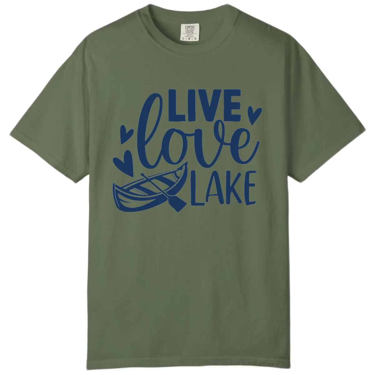 Live Love Lake Boat Design Comfort Color in Sage