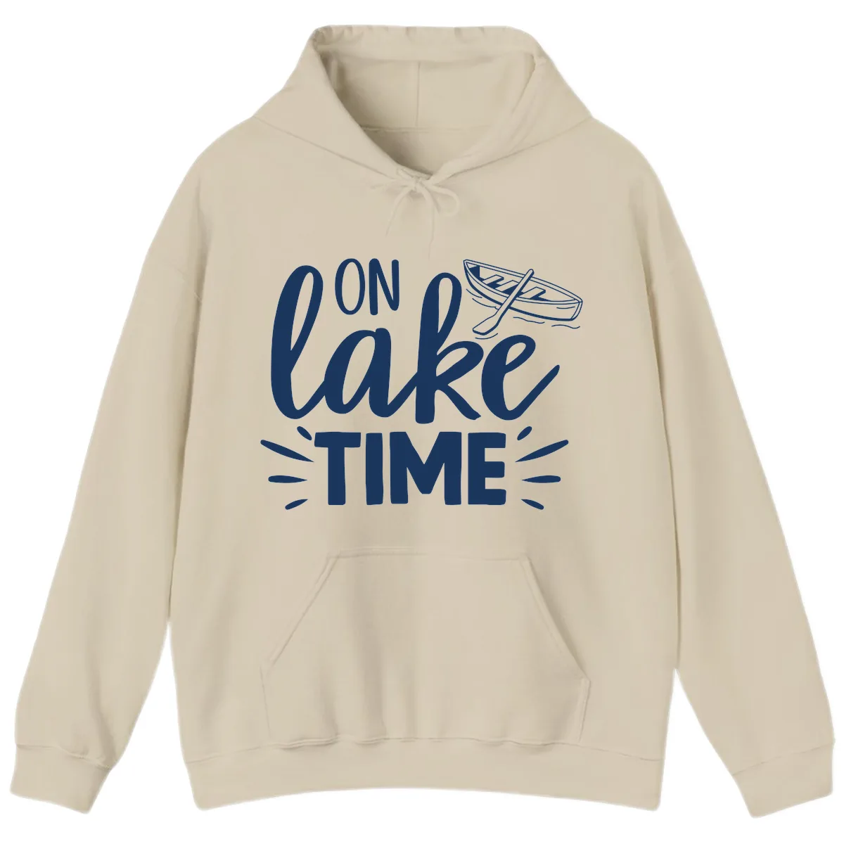 On Lake Time Boat Design Hoodie in Sand