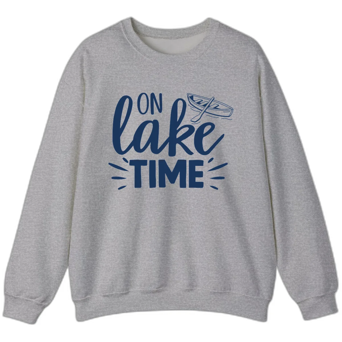 On Lake Time Boat Design Sweatshirt in Sport Grey