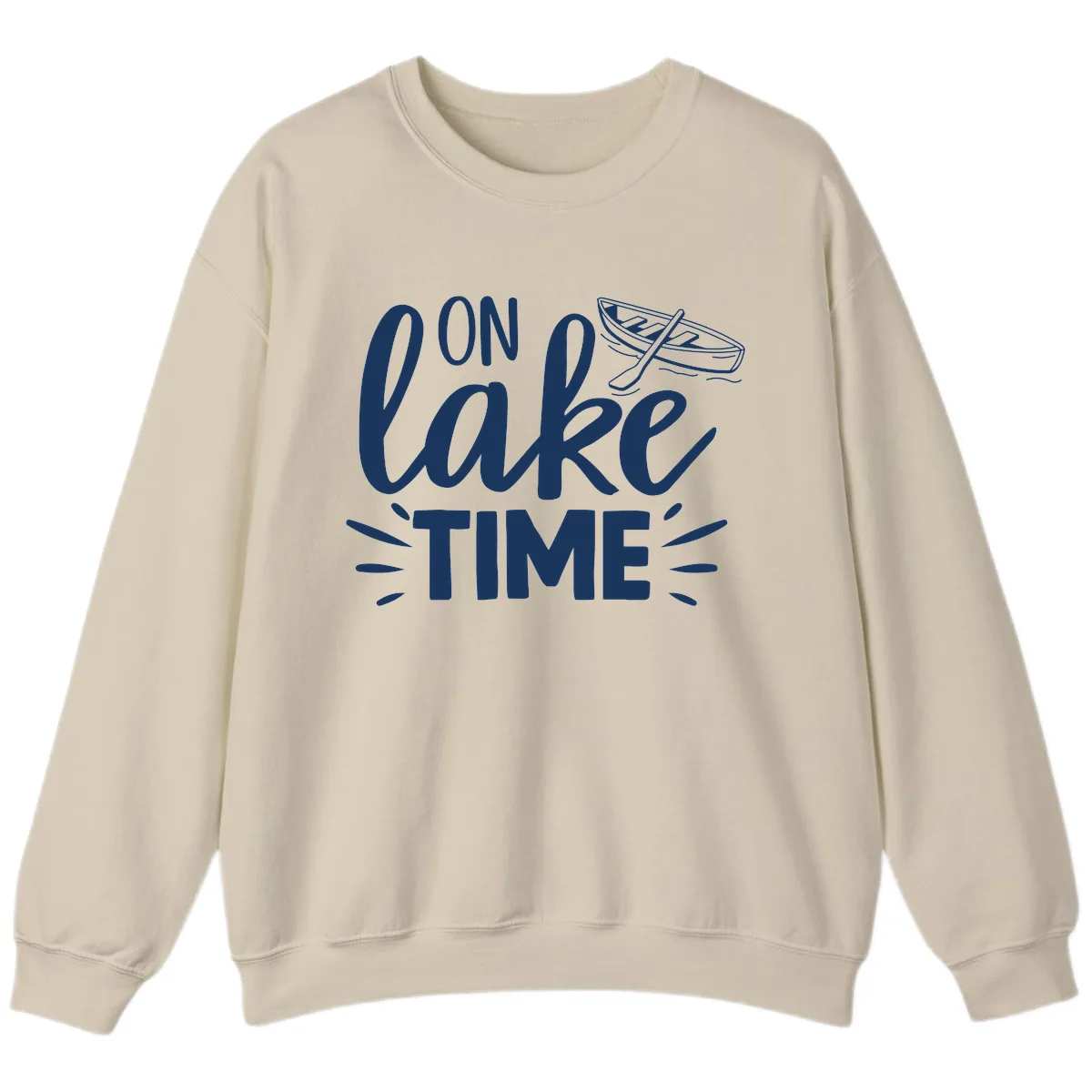 On Lake Time Boat Design Sweatshirt in Sand