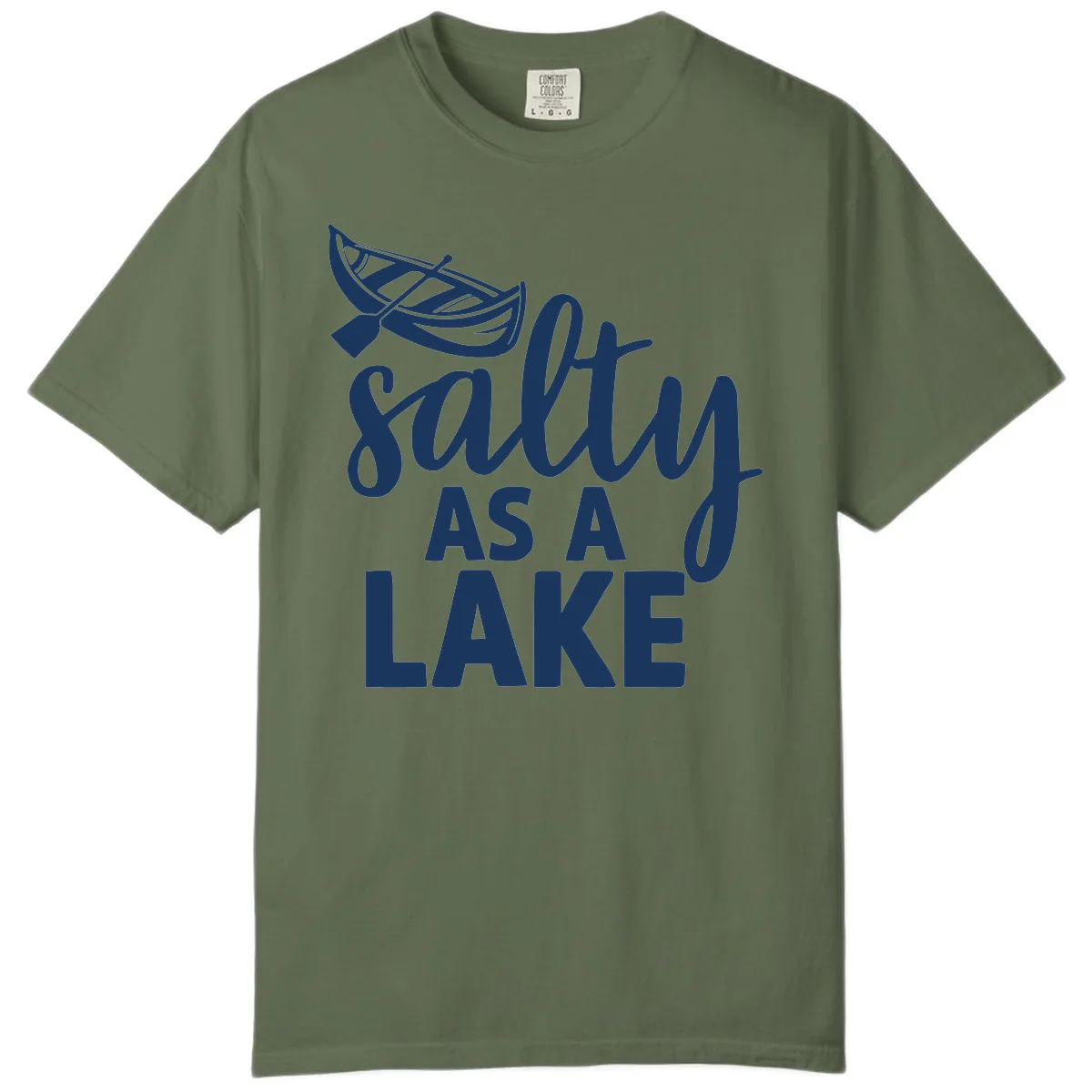Salty As A Lake Typography Design Comfort Color in Sage