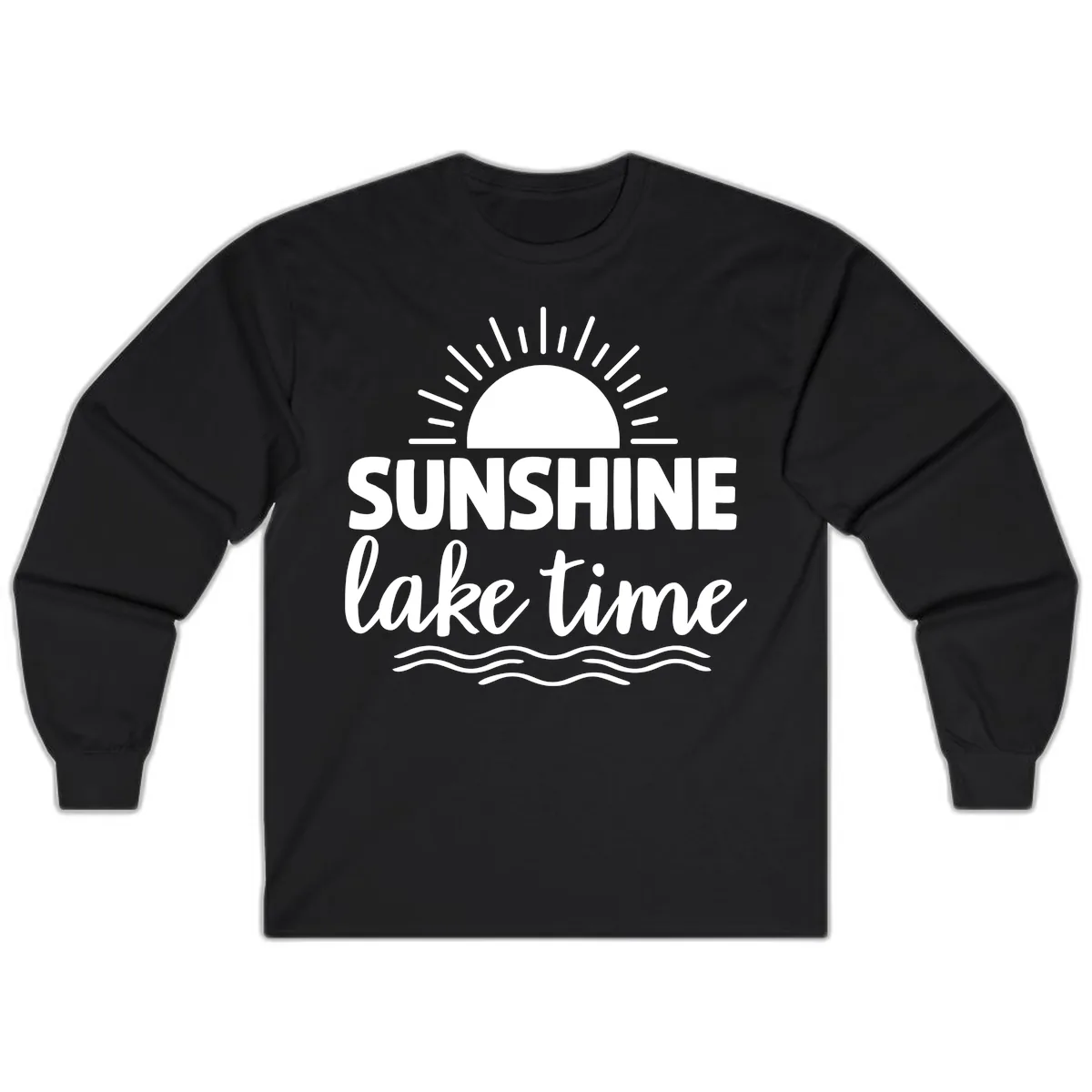 Sunshine Lake Time Design Long Sleeve in Black