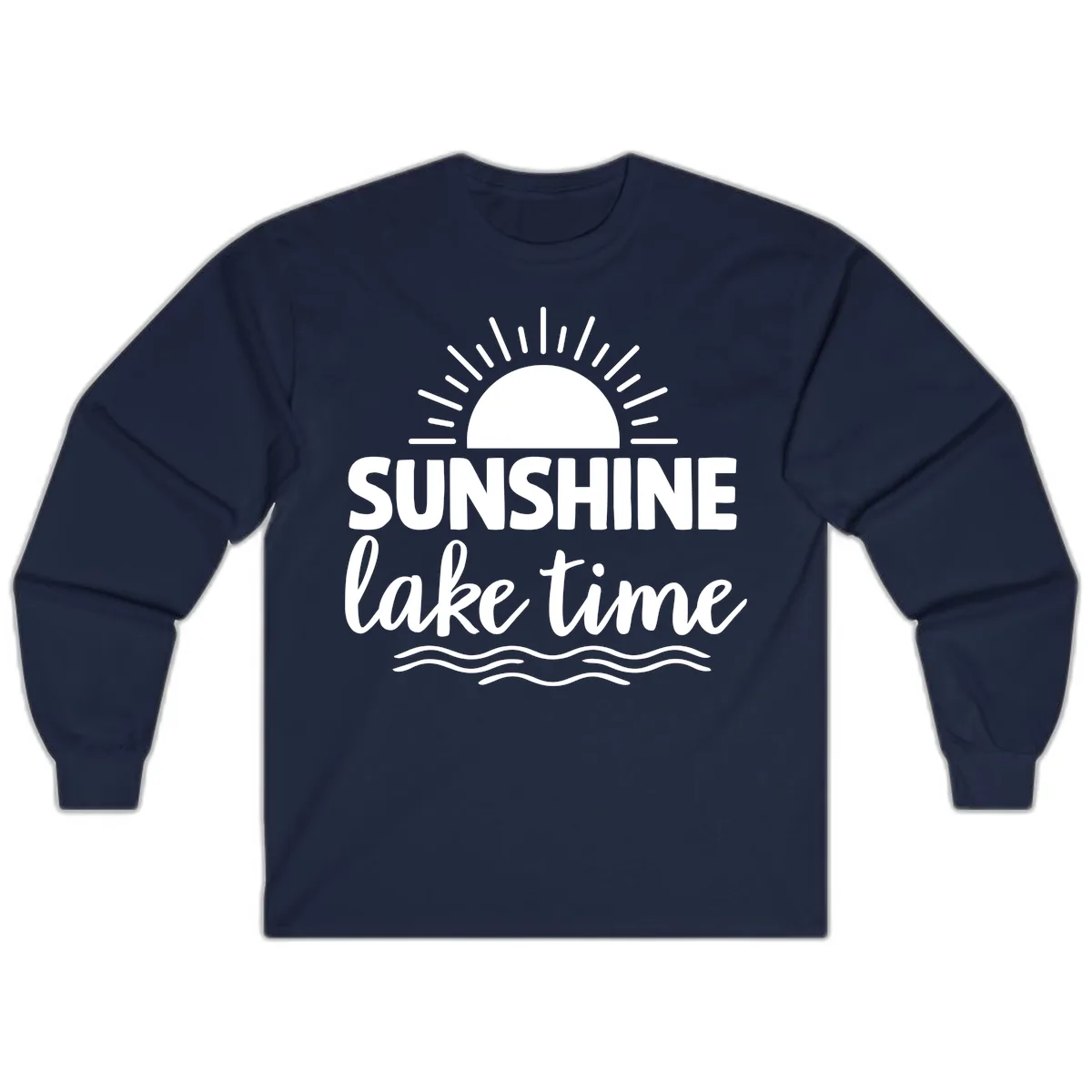 Sunshine Lake Time Design Long Sleeve in Navy