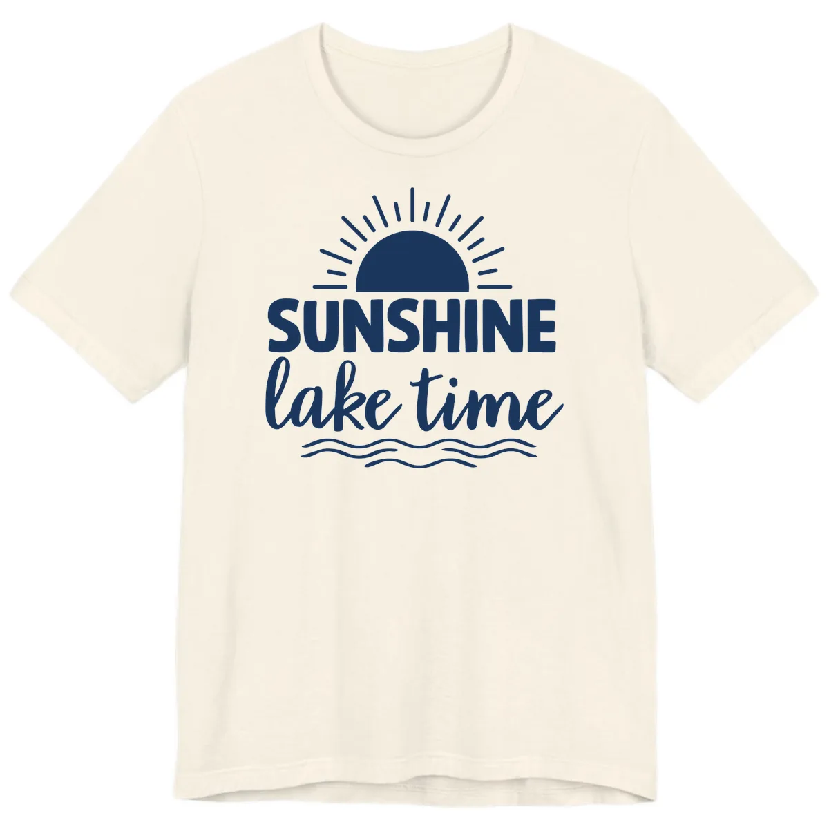 Sunshine Lake Time Design Premium T-Shirt in Natural