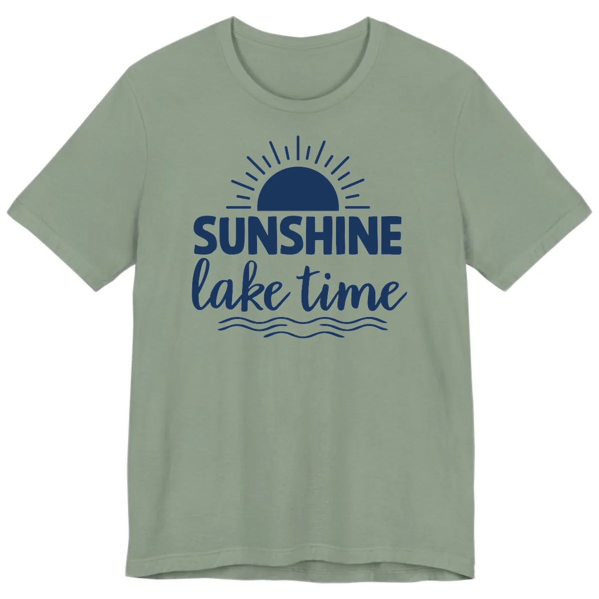 Sunshine Lake Time Design Premium T-Shirt in Sage