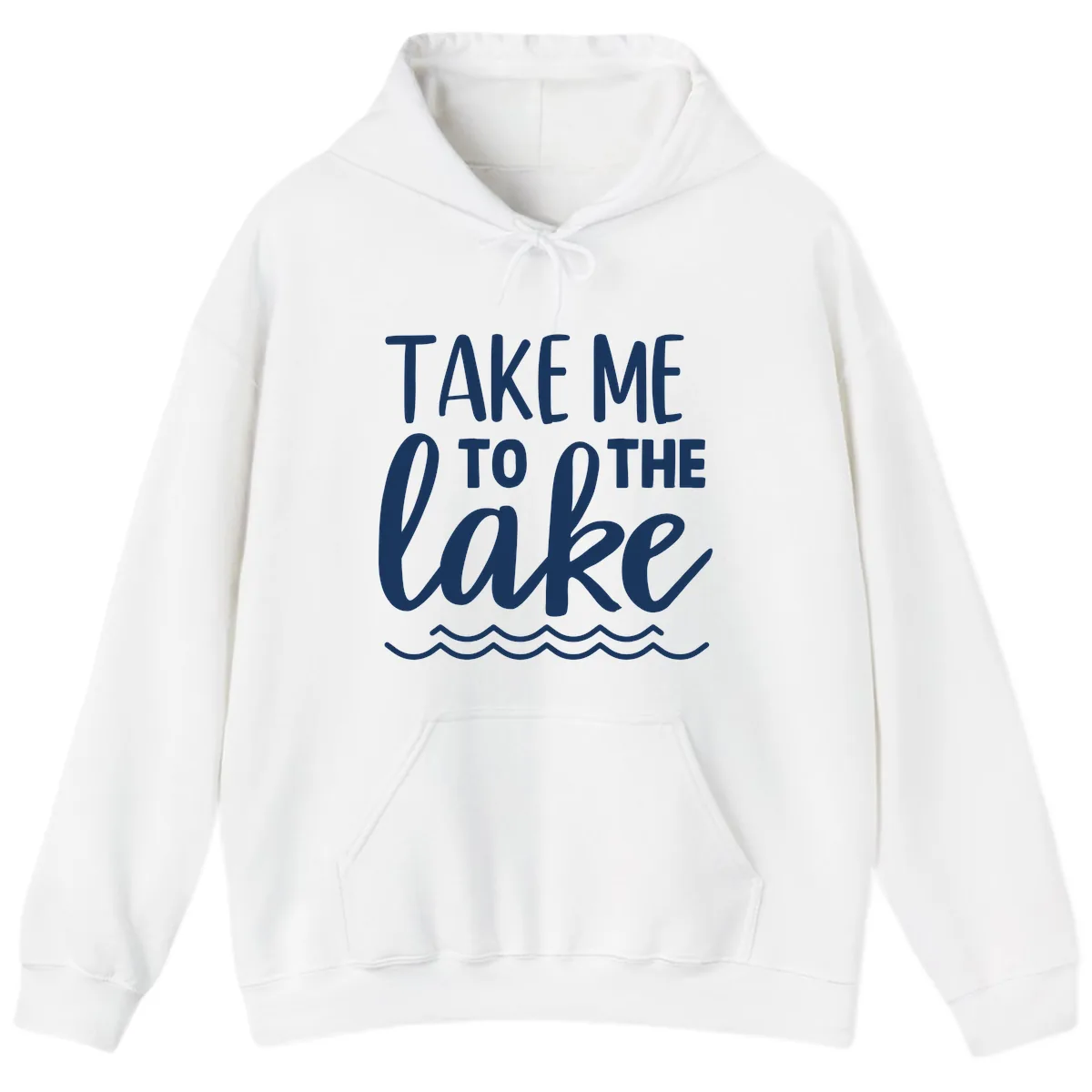 Take Me To The Lake Hoodie in White