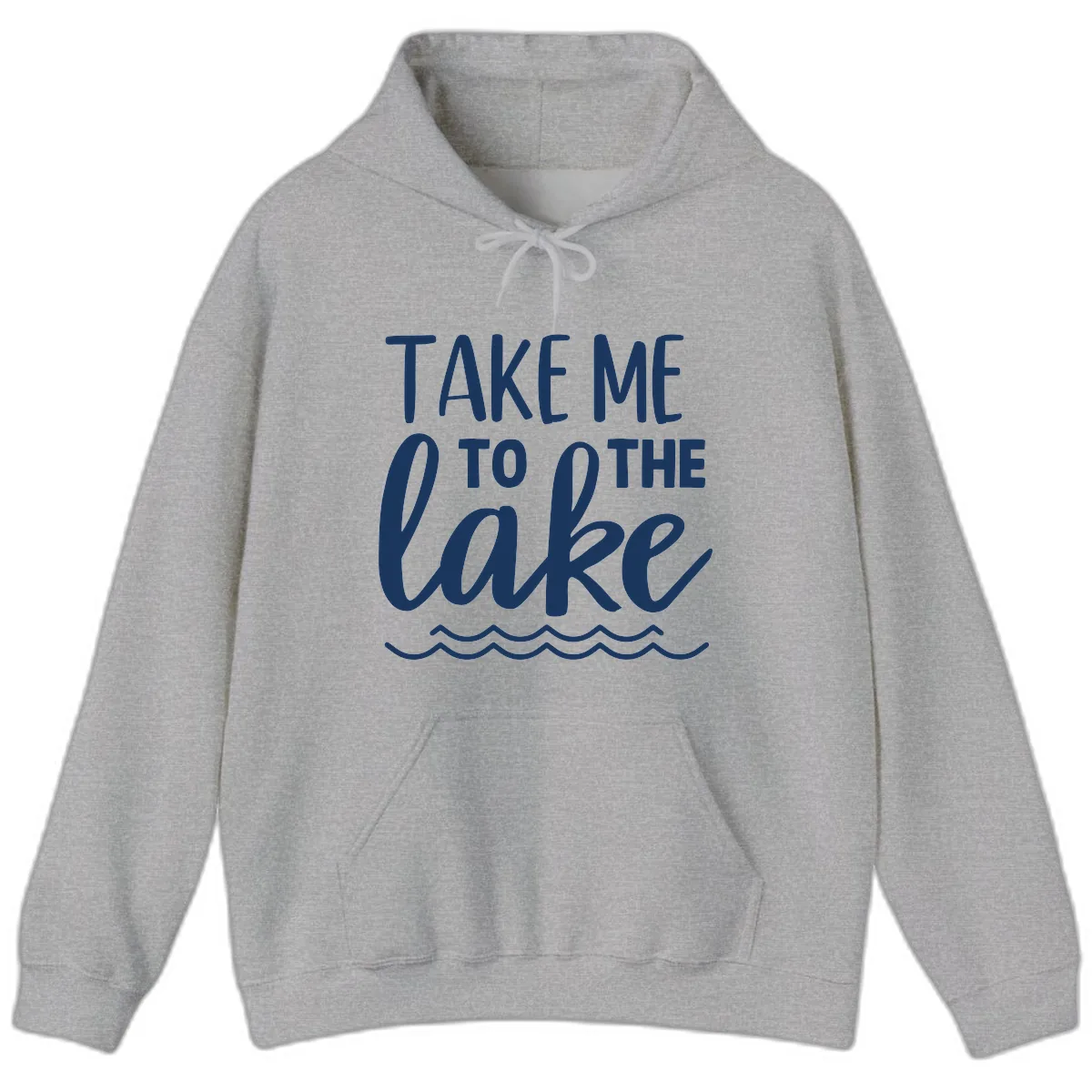 Take Me To The Lake Hoodie in Sport Grey