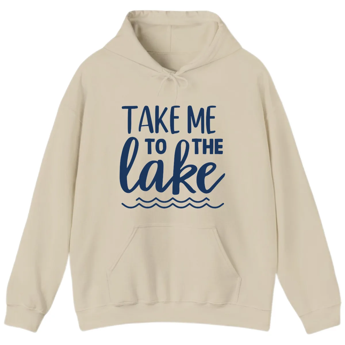Take Me To The Lake Hoodie in Sand