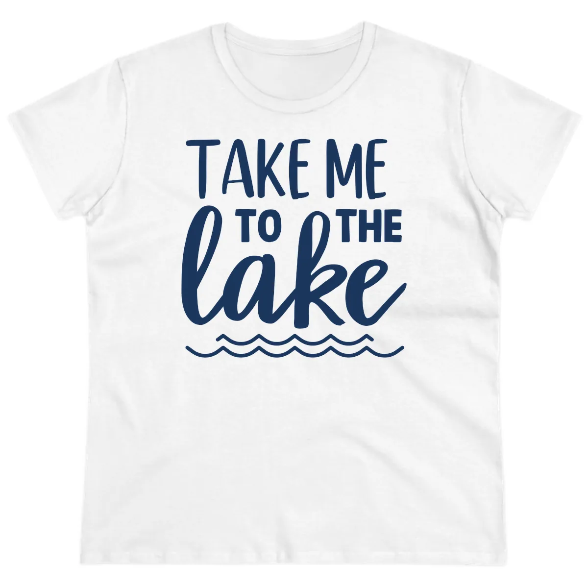 Take Me To The Lake Ladies Tee in White