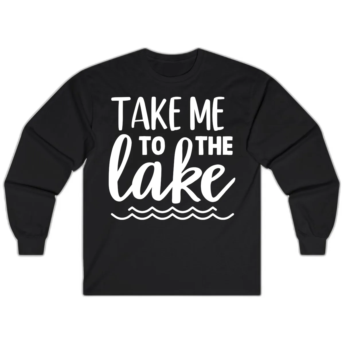 Take Me To The Lake Long Sleeve in Black